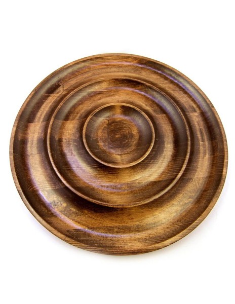 Circular compartment serving boards